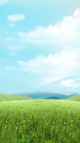 简约春天天空H5分层背景高清文艺清新背景