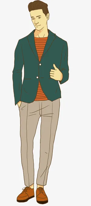 卡通都市型男免抠图免抠