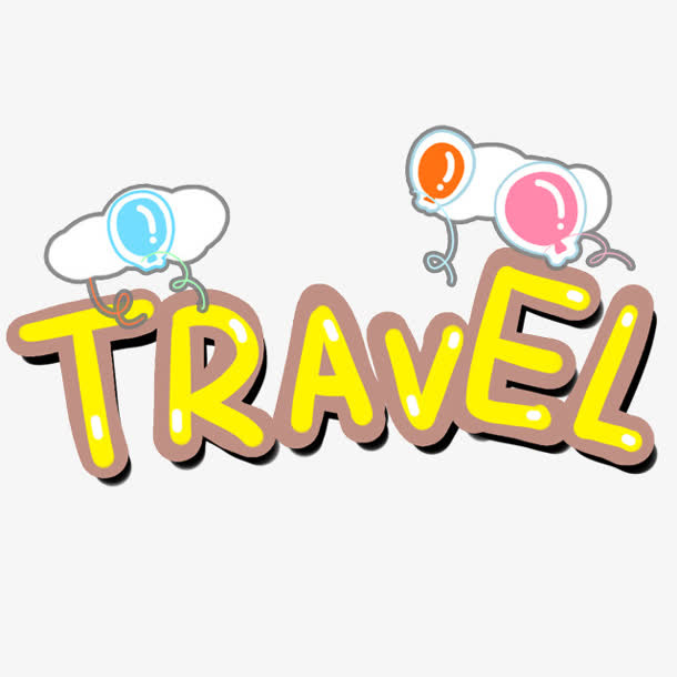 travel旅行标志字体设计免抠