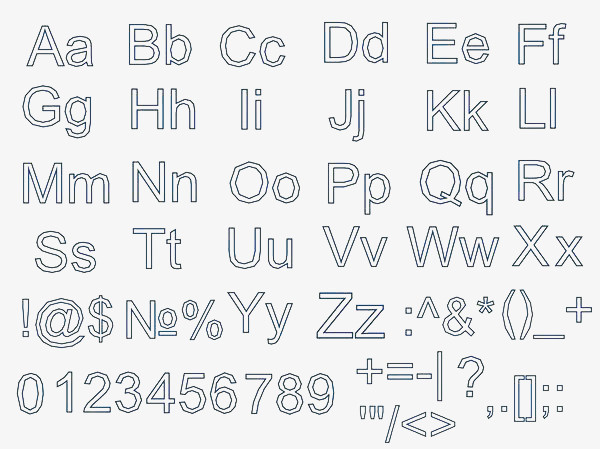 手绘字母数字免抠