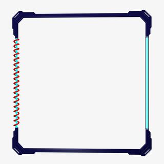 游戏提示 边框 科技 电路免抠