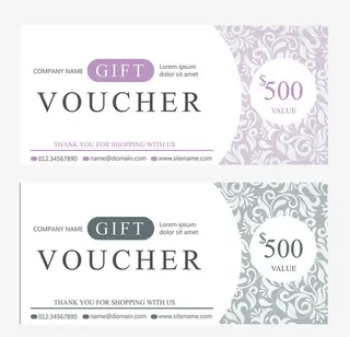 欧式代金劵模板设计免抠