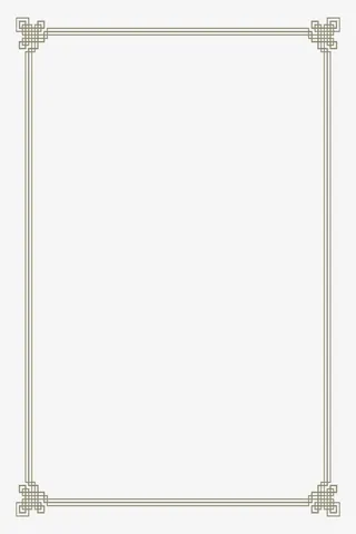 简约线条创意中国雕窗边框免抠