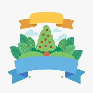 绿色环保植物标签免抠