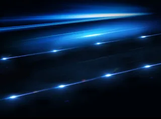 蓝色科技感光效透明免抠