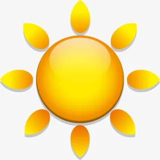 简易金色太阳素材图免抠