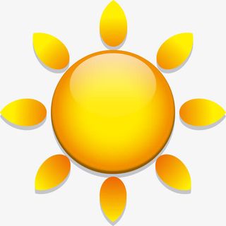 简易金色太阳素材图免抠