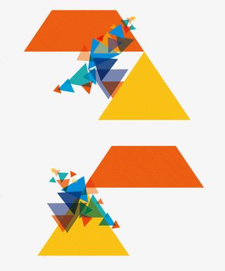 矢量创意画册图案设计免抠漂浮几何图元素