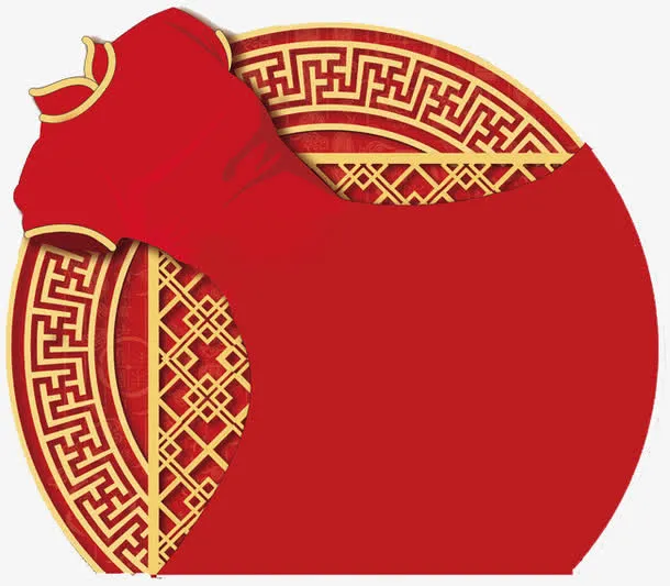 旗袍标签免抠
