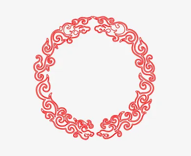 传统中式花纹圆形边框PNG图片免抠 传统中式花纹圆形边框PNG图片免抠