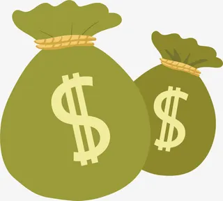 两个钱袋矢量免抠