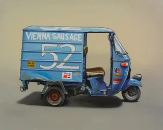 手绘三轮车涂鸦可爱免抠