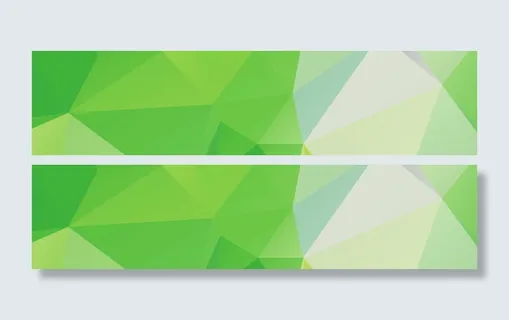 绿色几何图形背景banner高清