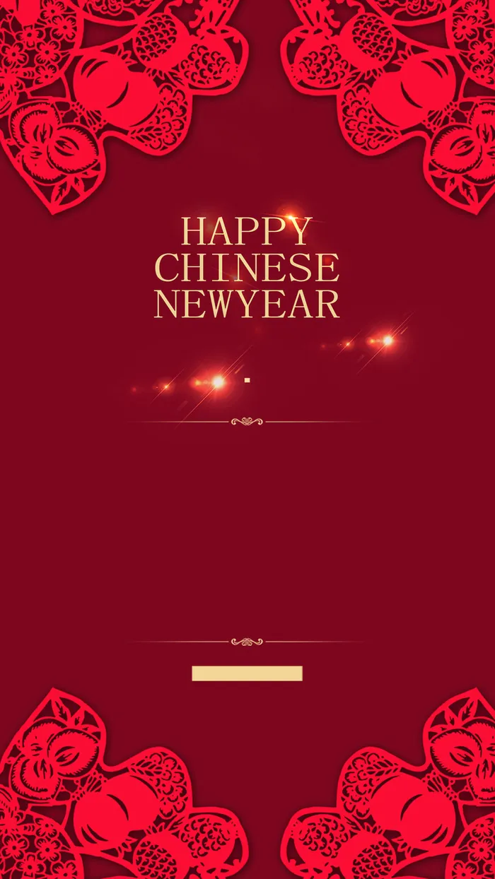 大红中国新年活动商业海报高清