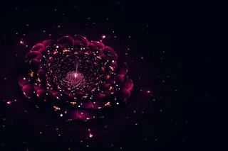 紫色梦幻光效花朵壁纸免抠