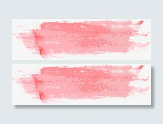 粉红水彩笔刷免抠