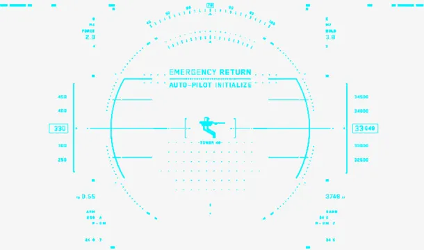 蓝色  hud 科幻 scifi免抠