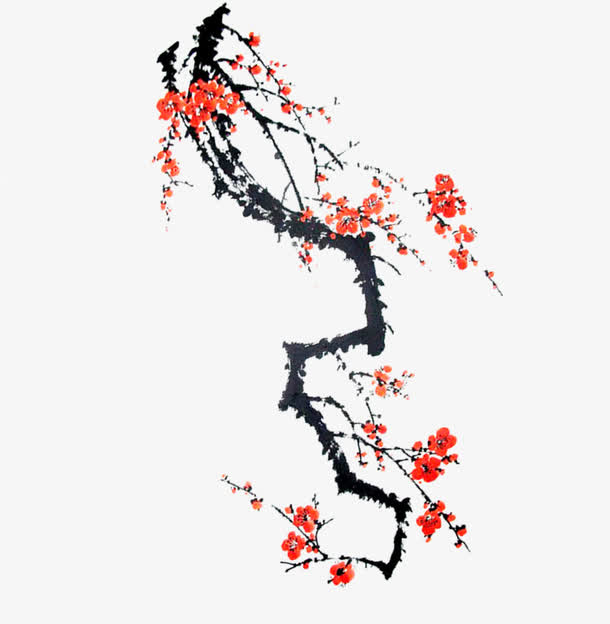 红色花朵免抠