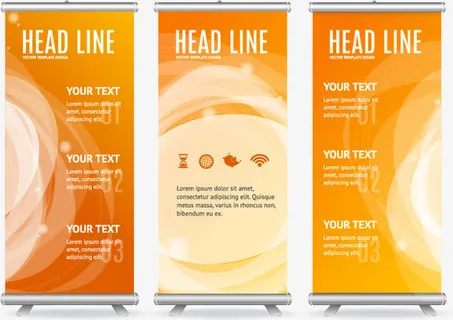 折页易拉宝矢量素材免抠