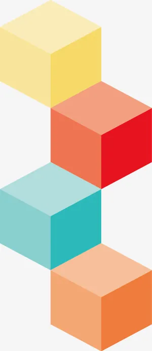 矢量手绘立方体免抠