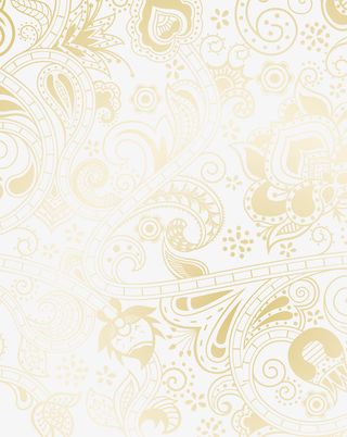 文艺风黄色花纹底纹免抠