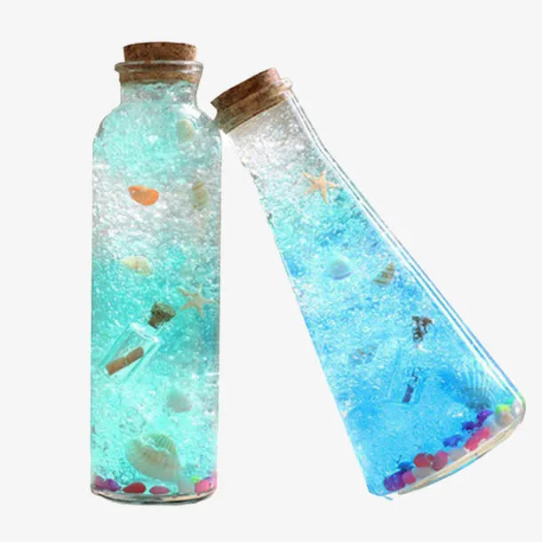 海洋玻璃瓶心愿瓶软塞免抠