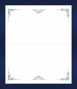 对折邀请函内页免抠