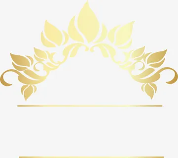 金色 花纹 花边 边框 花朵边免抠