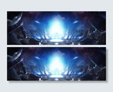 科技感发光背景banner装饰高清