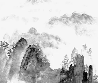 中国山水素材海报元素5免抠