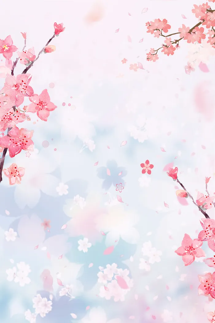 唯美春天醉美樱花节春季旅游高清文艺清新背景
