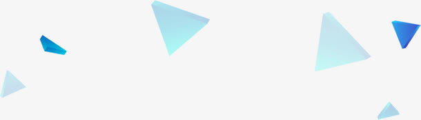 蓝色漂浮三角促销装饰免抠