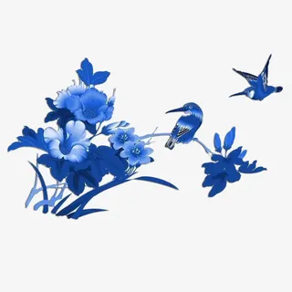 大方简洁青花瓷古代唯美免抠