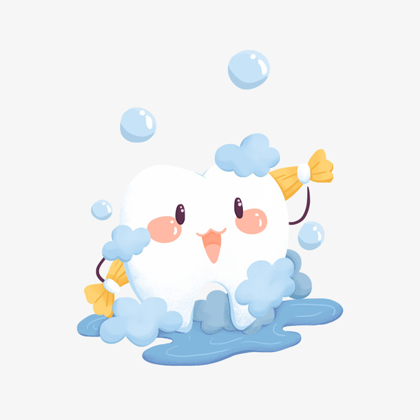 可爱牙齿手绘口腔免抠