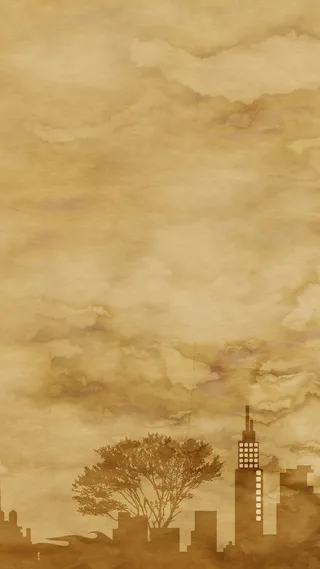 复古剪影H5背景素材高清