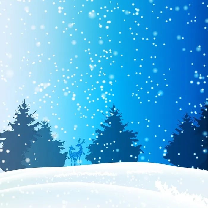 新年圣诞下雪背景（1920*1920）高清