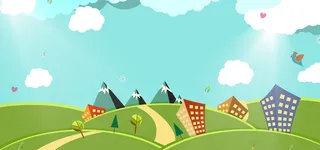 卡通童趣户外背景装饰高清