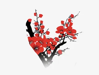 古风国画梅花免抠