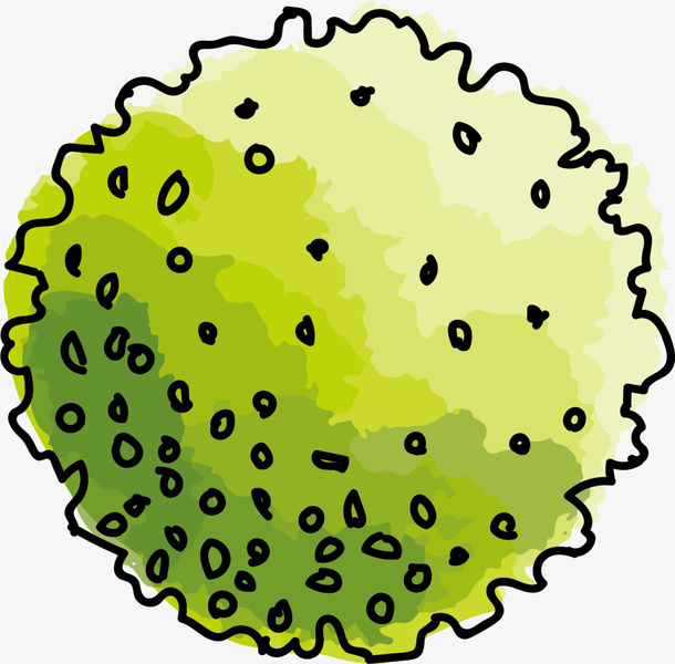 绿色水彩清新树顶免抠