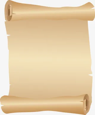 卡通精美卷轴免抠