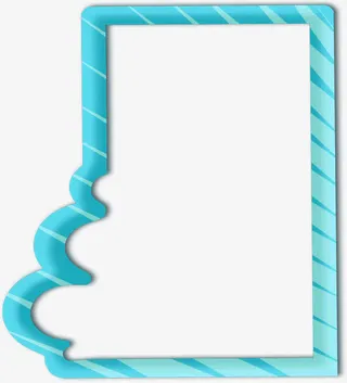 画框蓝色海洋主题婚礼舞台免抠