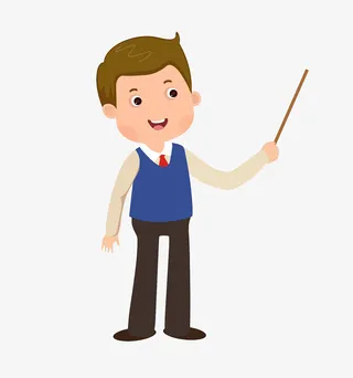 亲爱的老师讲课免抠手绘/卡通卡通元素