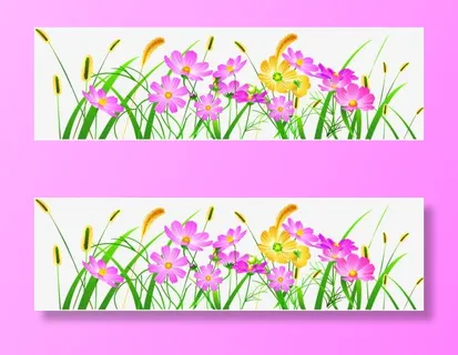 春天手绘粉黄色花丛免抠装饰动物元素 春天手绘粉黄色花丛免抠装饰动物元素