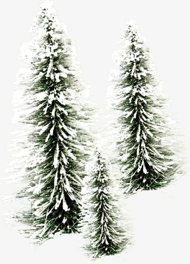 圣诞雪地大树设计免抠