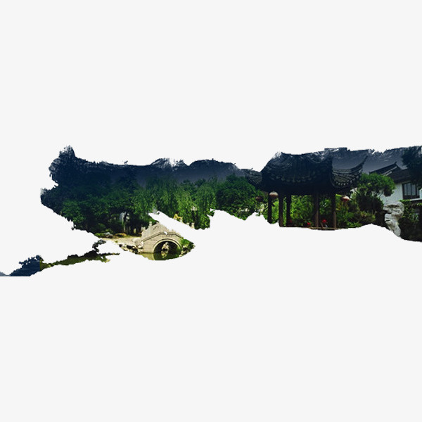 水墨山峰免抠