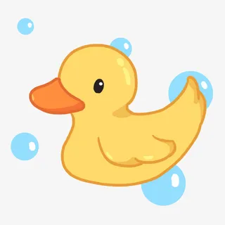 卡通婴儿小鸭子玩具免抠