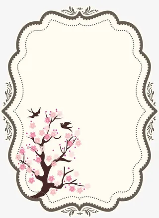 请柬封面边框纹理免抠