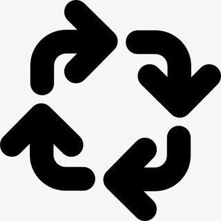 四圆形箭头方顺时针旋转方向图标免抠