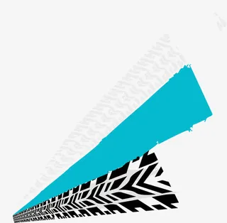 蓝色清新纹路免抠