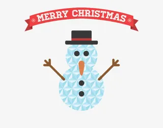 圣诞几何雪人素材免抠